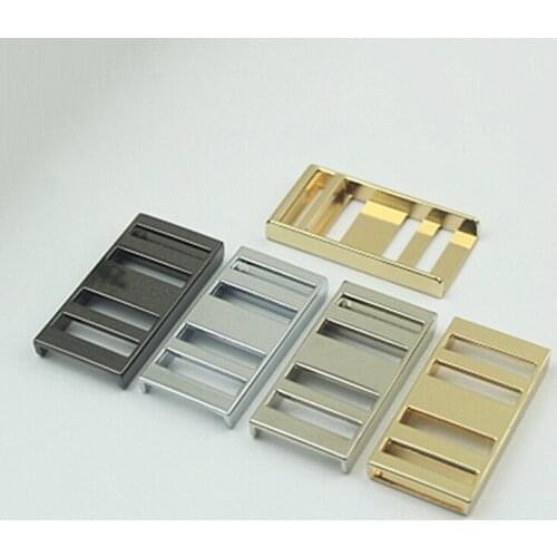 1pcs Zinc Alloy 4 Hole Adjuster Buckle Fashion Rectangle Clasp for DIY Leather Craft Bag Backpack Shoulder Strap Belt Webbing