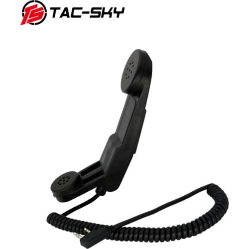 TAC-SKY PTT H250 PTT walkie-talkie ptt 2-pin K-plug hand-held speaker microphone microphone can also be worn. BK