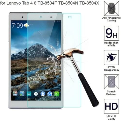 Tempered Glass For Lenovo Tab 4 8 TB-8504F TB-8504N TB-8504X TB-8604F Tablet Screen Protector Film 8.0'' Protective Film Guard