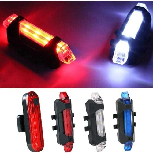 Bike Bicycle Tail Light USB LED Rechargeable Set Potable Mountain MTB Bike Cycling Back Lights Lamp Flashlight Bike Accessories