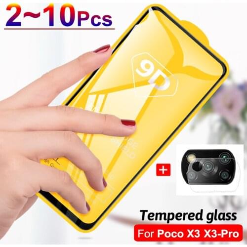 Screen Protector&Camera Film for Xiaomi Poco X3-NFC X3-Pro, Safety Protective Glass Poco X3 Case PocoPhone X3 Poco X3 Pro Glass