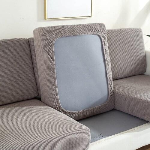 Jacquard Sofa Seat Cushion Cover Furniture Protector Chairs Cover for Pets Polar Fleece Stretch Washable Removable Slipcover