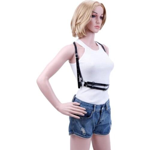 HARNESS women Dark Rock street strap body harness cool collar around neck adjustable buckles waist belts