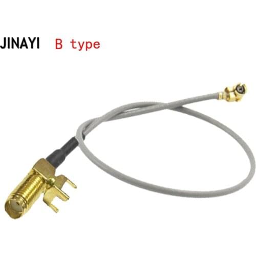 10pcs Gray SMA PCB Mount Jack Female Right Angle to IPX U.fl Connector 1.13 RF Pigtail Cable 5cm 15cm 20cm 30cm