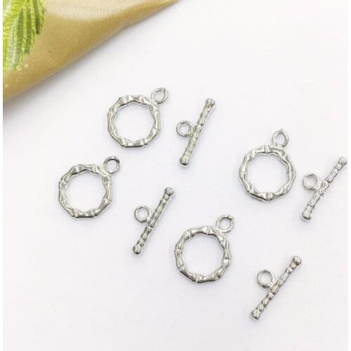 100set / lot OT Clasps Buckle Connectors Fit Bracelet Necklace For DIY Jewelry Making Findings bamboo OT necklace clasp