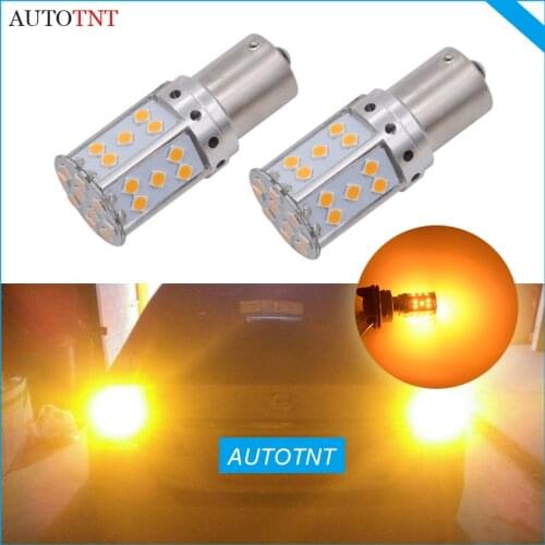 2pcs 1156 Bau15s 7507 LED Bulbs Front Turn Signal Light Canbus For Car Vollswagen Vw Caddy Jetta 6 KIA RIO Skoda Octavia