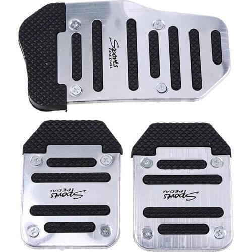 3Pcs/set Economical Manual Car Pedals Pad Brake Covers Universal Fit Silvery Delivery Fast