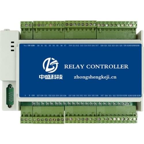 32-way relay digital switch amount input detection 12V module control board serial port isolation RS485 communication
