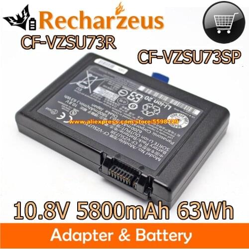 10.8V Li-ion Rechargeable Battery PANASONIC CF-VZSU73SP 5800mAh 63Wh Black For Toughbook CF-D1 Mk1