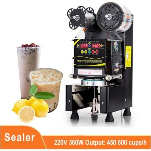 Commercial Cup Sealer Sealing Machine Full Automatic for 9 / 9.5 / 8.8 /7.5/7 Paper Milk Tea Cup Boba Tea Machine Home