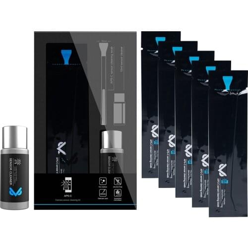 APS-C Frame Sensor Cleaning Kit Updated Packaging 10pcs 16mm Swabs Plus 10ml Fluid for Professional CCD/CMOS Digtial Camera