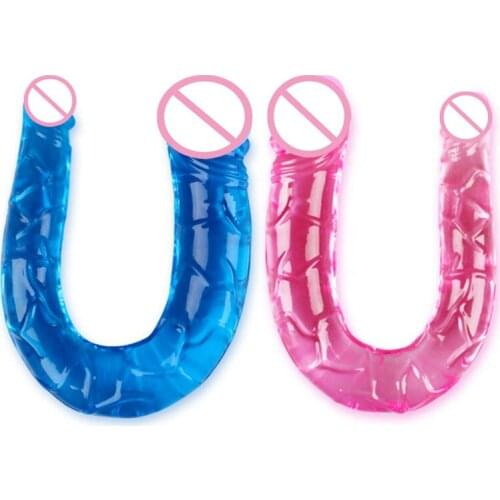 Double Big Dildos Small Curve Penis Flexible Cock Toy Thrust Orgasm Female G-Spot Masturbation Anal Sex Toys