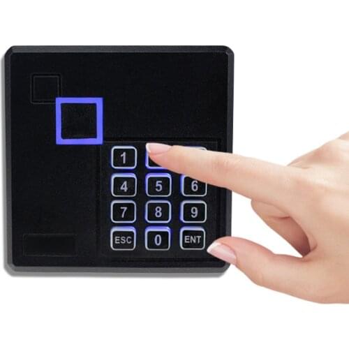 IP65 Waterproof RFID Reader Access Control Card Reader 125KHz/13.56MHz Smart Card Keypad Lock with LED For Door Security System