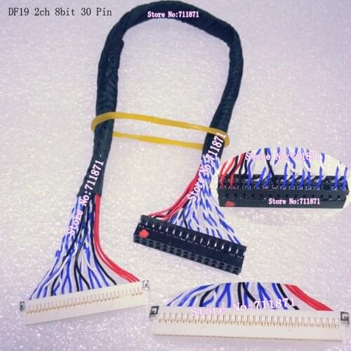 LVDS 2ch 8bit 30P DF19 LCD Screen Cable DF19 30Pin Double Eight 8 LCD Screen Line DF19-30P-S8 Screen Line DF19G 30S Screen Cable
