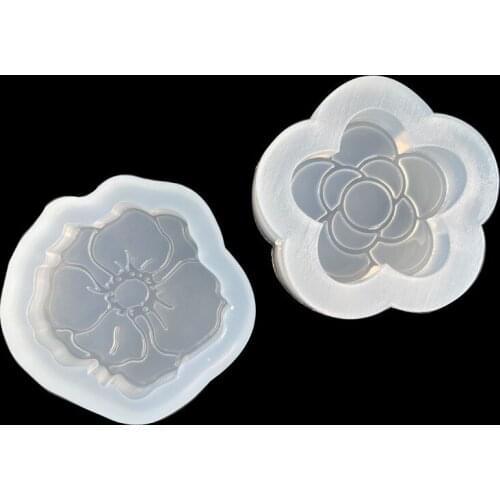 Camellia Clay Epoxy Jewelry Pendant Decoration Silicone mold DIY baking cake fondant mold