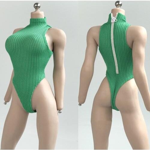 1/6 scale Female green/white/black vest sexy Swimsuit for 12 inch TBLeague Action Figures body jiaou doll