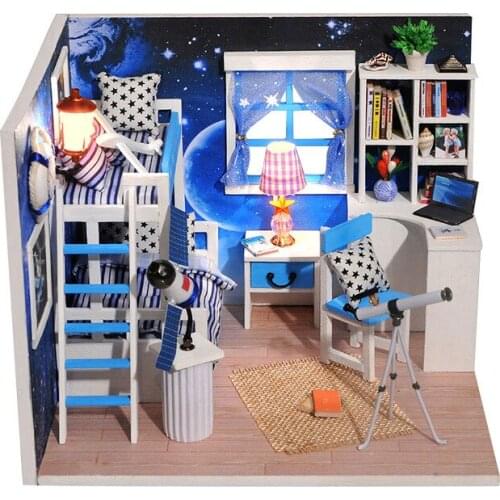 LIANYUN DIY Dollhouse Wooden DollHouses Miniature Doll House Toys for Children Birthday Gift