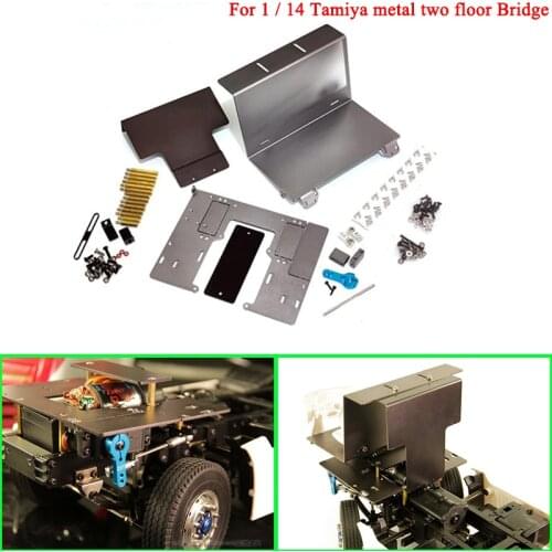 Metal Two Floor Bridge for 1/14 Tamiya RC Truck Car SCANIA R730 R470 R620 ACTROS 3363 1851 AROCS 3348 MAN TGX DIY Parts