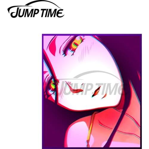 Jump Time 13 x 12.2cm For Albaedo Sexy Girl Decal Anime Scratch-Proof Car Stickers Laptop Motorcycle Windshield Car Styling