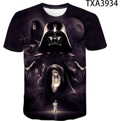 2020 New Summer Fashion Boy Girl Kids 3D Printed T Shirt Star Wars Movie Men Women Children Casual Streetwear Cool Tops Tee