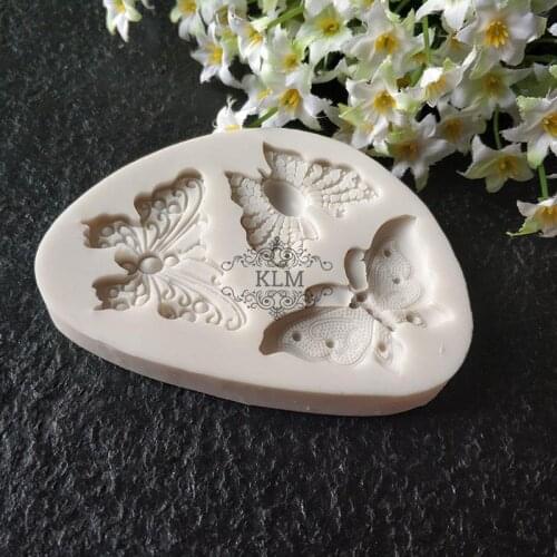 New butterfly silicone mold Wedding birthday chocolate mold KLM-0057