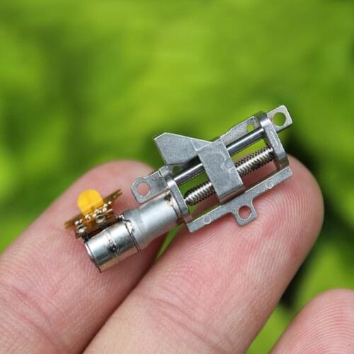 Precision Metal 5MM Planetary Reduction Stepper Motor Mini Lifting Metal Slider Gearbox 2 Phase 4 Wire Linear Screw Rod Slider