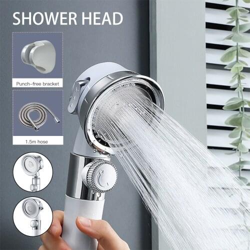 Handheld Shower Head High Pressure Showerhead 3 Spray Settings Shower Head Sprayer High Water Flow Rainfall Hand Shower Spray