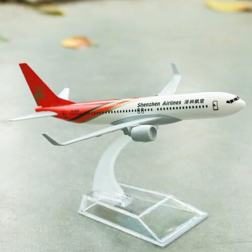 Shenzhen Boeing 737 Airplane Diecast Aircraft Model 6" Metal Airplane Diecast Miniature Collection Toys