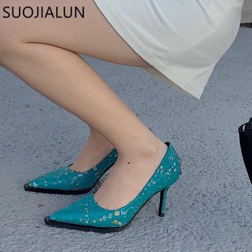 SUOJIALUN Leather Pumps