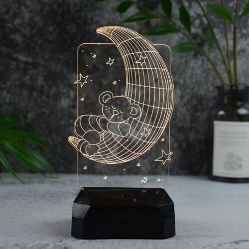 USB Supply Creative Cartoon Night Light 2019 New Bedroom Lamp Color Changeable Touch Light Birthday Gifts LED Lights Night Lamp