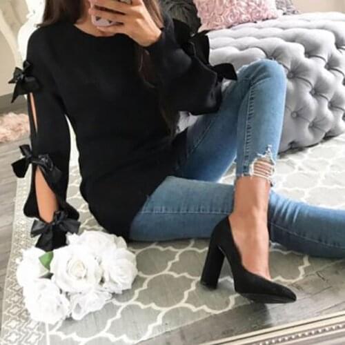 Women Elegant Solid V Neck Sequined Sweaters Autumn Long Sleeve Casual Pullover Tops Sexy Lady Off Shoulder Loose Sweater Jumper