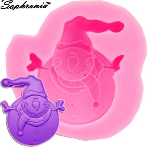 10PCS/SET Christmas Snowman Soap Mold FDA Silicone Cake Mold Kitchen Baking Mold Fondant Chocolate Cake Decorating Tools m600