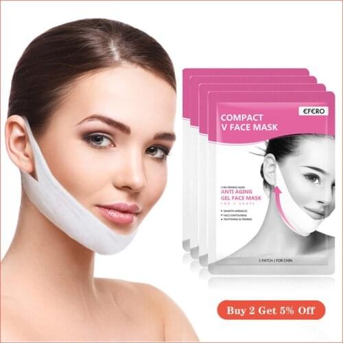 10Pcs Original Korean Facial Mask Tighten Face Skin Lift V Face Chin Beauty Facial Masks Slimming Face Anti-wrinkle Face Care