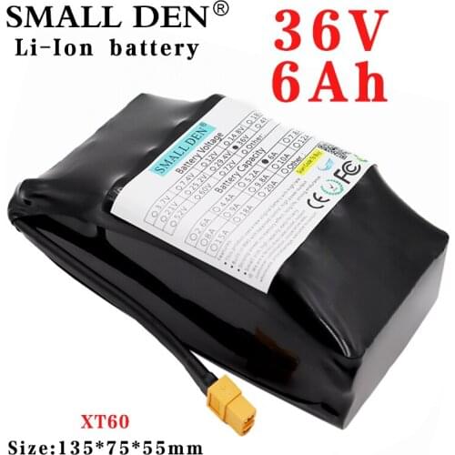 100% Original 36V 6Ah lithium Rechargeable battery pack 10S2P 6000mAh 42V Electric Self-balancing hoverboard unicycle twist car