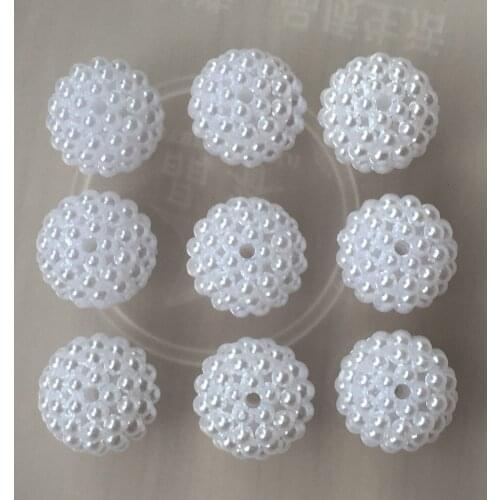 30 PCS 14 mm ABS imitation pearl round beads jewelry manufacturing with detachable Yang mei shambhala internal hole