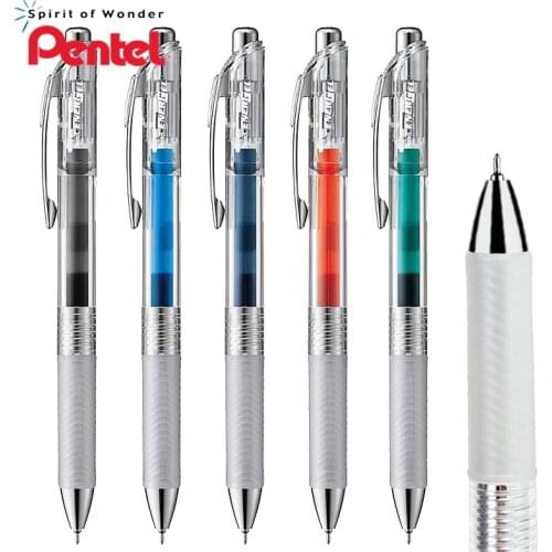 5Pcs Japan PENTEL Limited Gel Pen BLN75TL Transparent Pen Barrel Color Refill Water-based Pen 0.5mm Student Writing Stationery