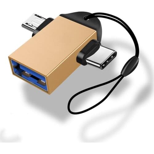 For Android Type-C 2-in-1 OTG Adapter Otg Type C Cable For Xiaomi Tablet Hard Disk Drive Flash Disk USB Mouse Converters