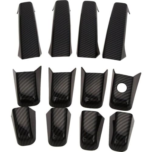 Car ABS Carbon Fiber Pattern Door Handle Cover for Chevy Silverado 1500 2500 3500 GMC Sierra 1500 2007-13