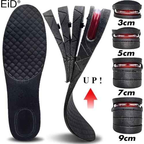 EiD Height Increase Insole for men/women 3-9cm Air Cushion Height Lift Adjustable Cut Shoe Heel Insert Taller Support Foot Pads