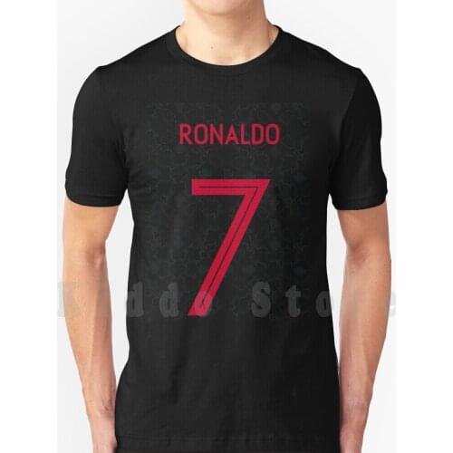 Christiano Ronaldo Portugal Away Jersey 2020 T Shirt DIY Big Size 100% Cotton Christiano Ronaldo Portugal 2020 Kids Euro Ballon