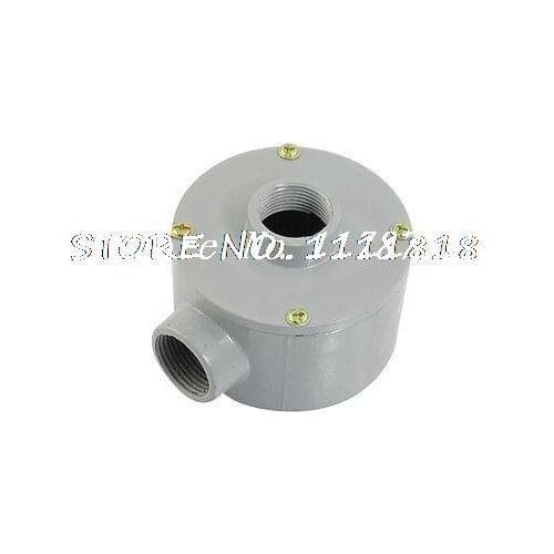 Round Metal G3/4" Threaded 2 Hole Connector Junction Terminal Box