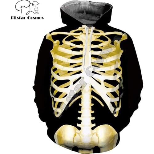 Skeleton Halloween Skull 3D Printed Mens autumn Hoodie Fashion Unisex Casual Pullover Streetwear Jacket Tracksuits 7 styles
