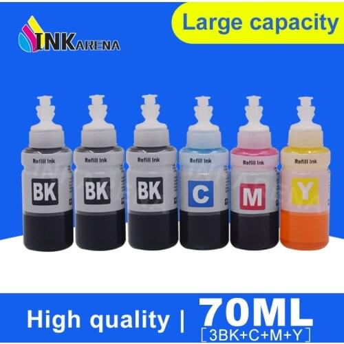3BK C M Y Printer Ink Refill Kit for Epson L100 L110 L120 L132 L210 L222 L300 L312 L355 L350 L362 L366 L550 L555 L566 Printer