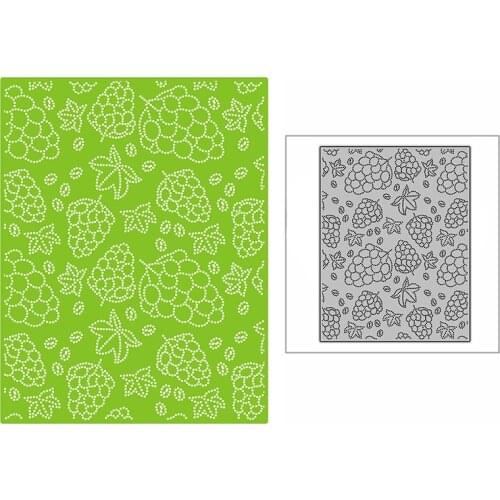 New Dotted Grape Leaves Background Plate 2021 Metal Cutting Dies for DIY Scrapbooking and Card Making Embossing Craft No Stamps