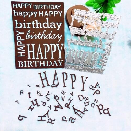 Happy birthday!, Metal Cutting Dies for DIY Scrapbooking Album Paper Cards Decorative Crafts Embossing Die Cuts