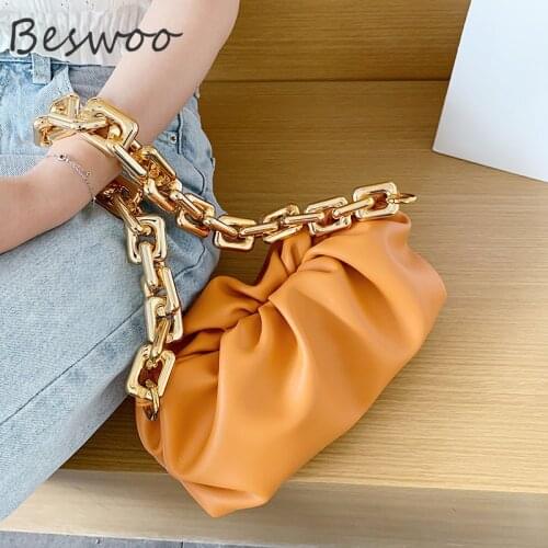 Single Shoulder Bag For Women Soft Leather Hobos Bag Ladies Cloud Bag Women Denim Chain Fashionable Luxury Purses and Handbags
