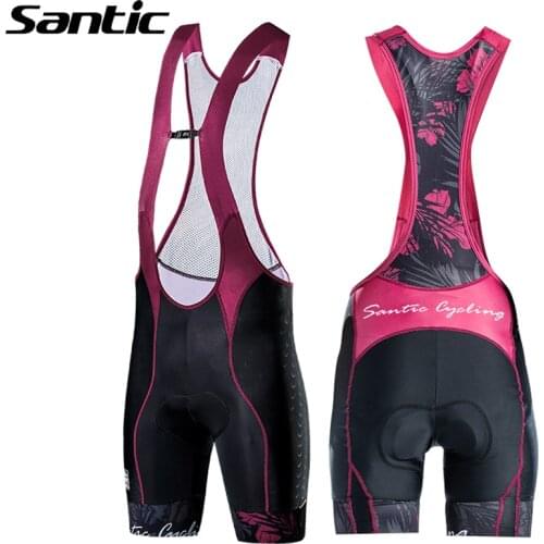 Santic Cycling Shorts Breathable Elastic Reflective Short Distance Bib Shorts Women Riding Clothing Accessories