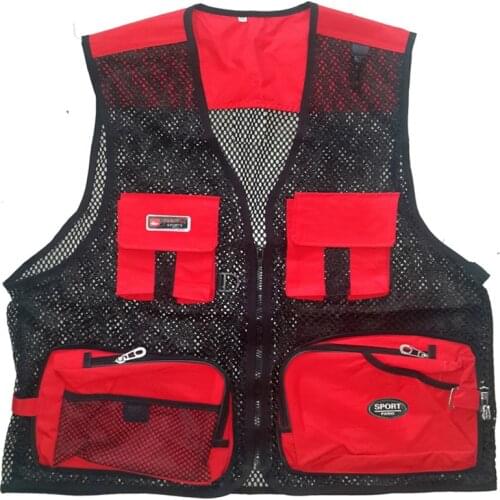 Men Summer Vest Outdoor Multi-pockets Photography Men Fishing Vest Mesh Male Vest Men Fishing Waistcoat Photography Clothing