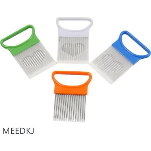 1pcs Four Color Stainless Steel Vegetable Fruit Beef Onion Cutter Kitchen Tool Cooking Accessories Tender Meat Needle