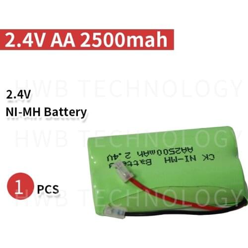 1 PCS/lot Original Ni-MH AA 2.4V 1800mAh Ni-MH Rechargeable Battery Pack With Plugs For Cordless Phone Batteries Free Shipping